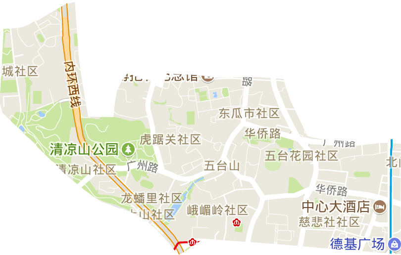 华侨路街地形图