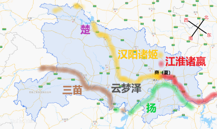 楚国早期历史形势图
