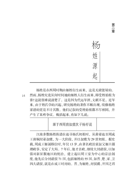 杨姓起源说