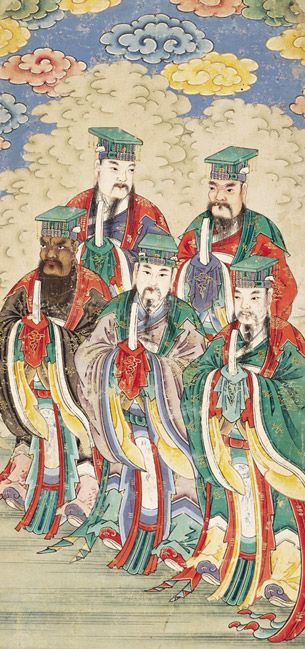 道教五方上帝尊像 