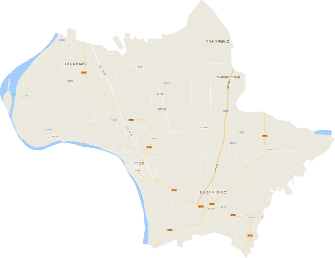 江陵县电子地图高清版大图