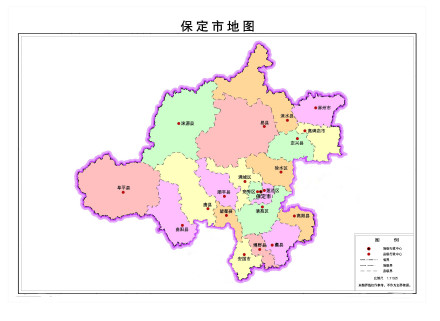 保定地图（不含定州雄安）
