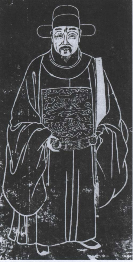 陆树声子陆彦章像，取自清徐璋绘，席云山刻《云间邦彦画像》 