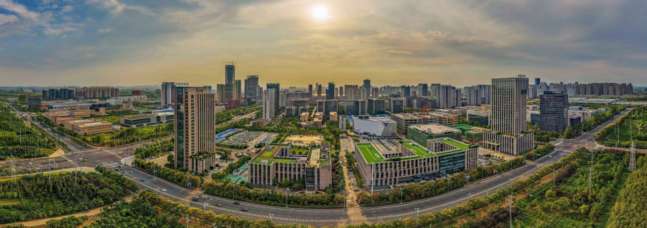合肥高新区鸟瞰图，科大讯飞总部