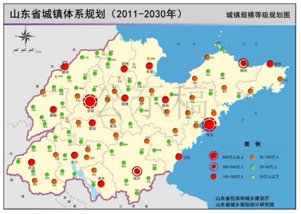 山东省城市等级规划表