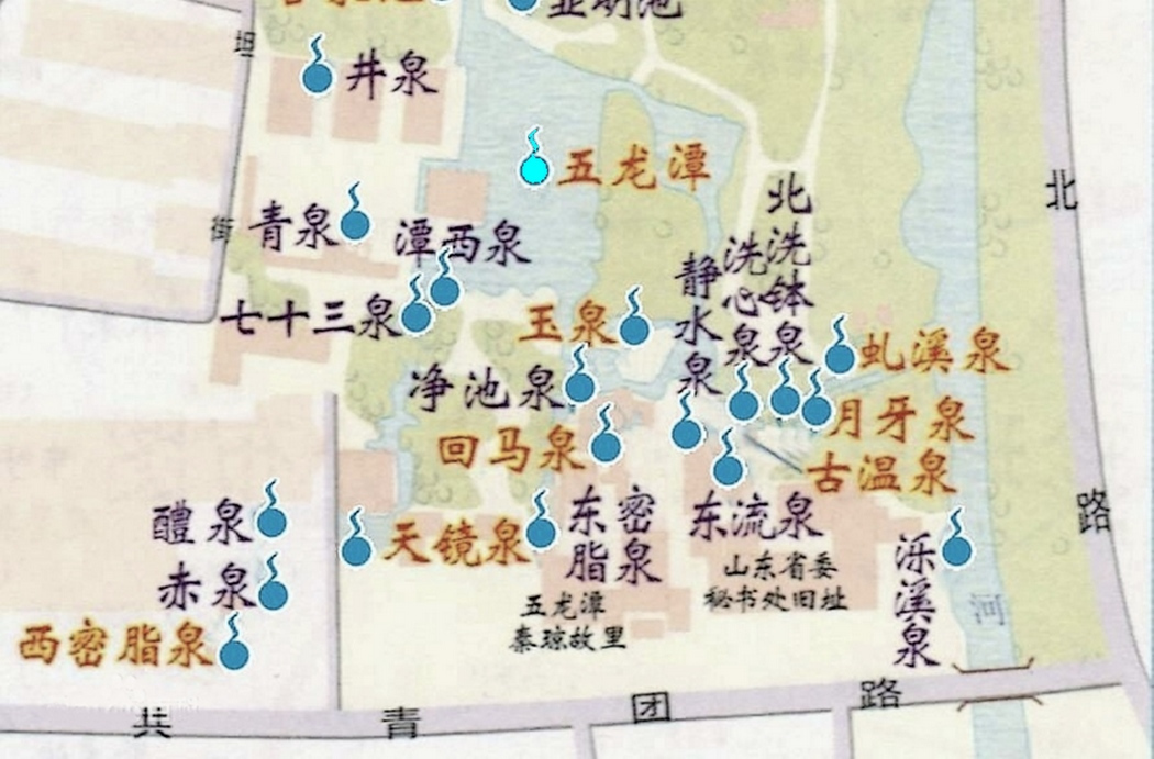 五龙潭在五龙潭泉群中的位置