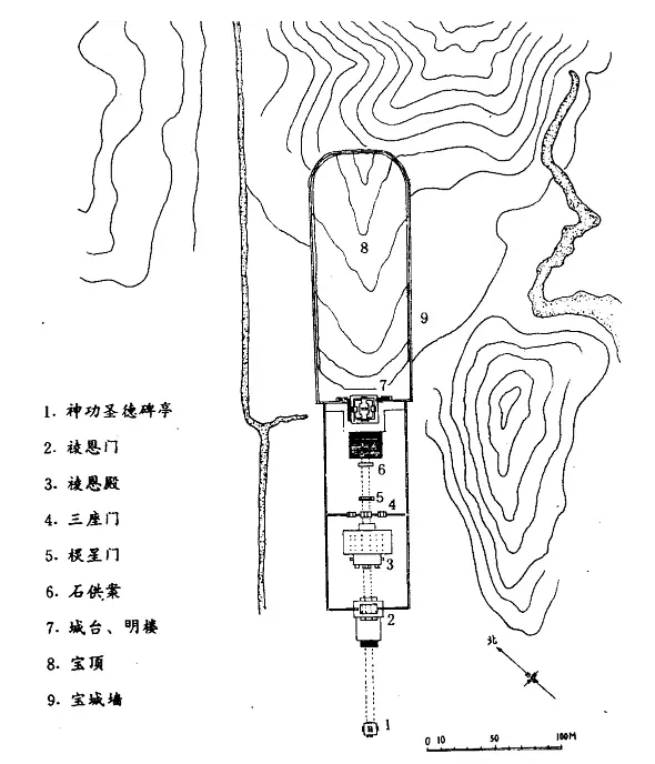 明景陵布局