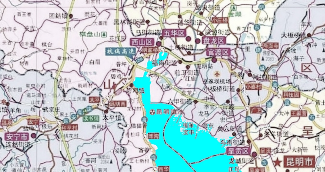 滇池地理位置及境域