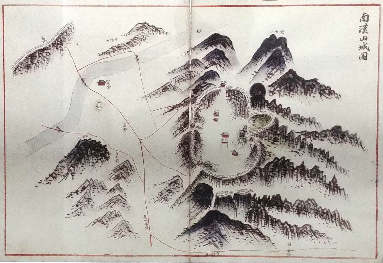 《东国舆图》中的南汉山城图