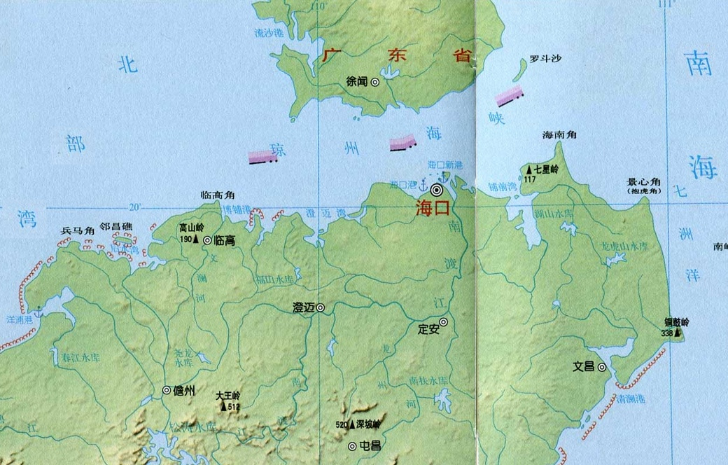 琼州海峡的位置