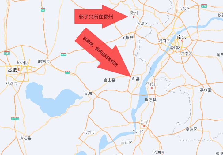 龙凤元年（1355年）正月局势
