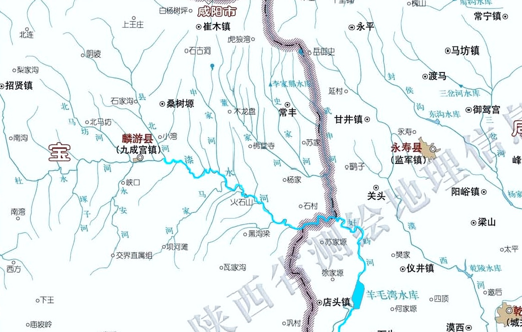 漆水河干流走向图