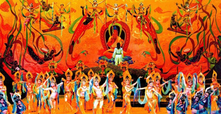 第四幕场景:莫高强忍悲痛完成壁画