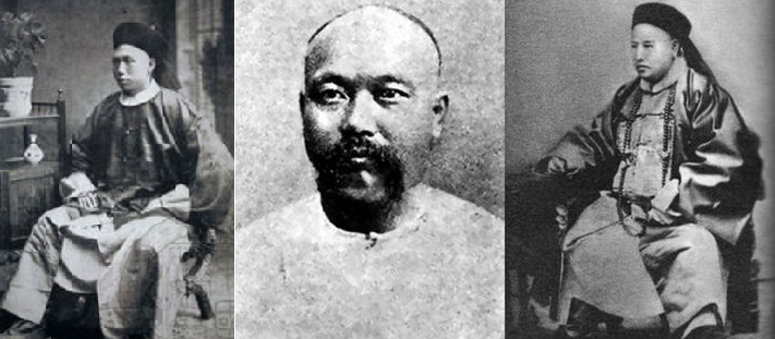 丁汝昌(左)，刘步蟾（中），林泰曾（右）