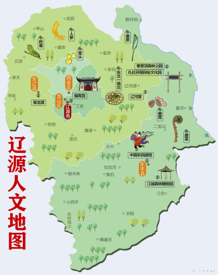 辽源人文地图