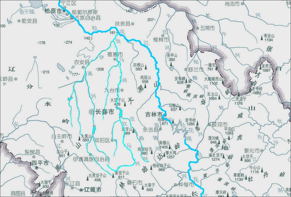 饮马河的位置及水系分布