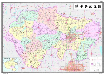 遂平行政区划县图