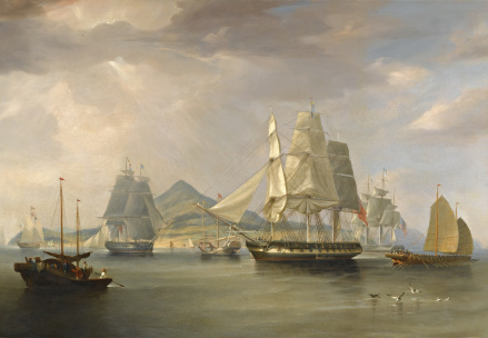 1824年中国伶仃洋上的走私船