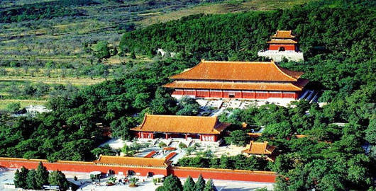 明长陵陵区结构鸟瞰