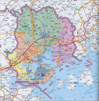 厦门城区地图
