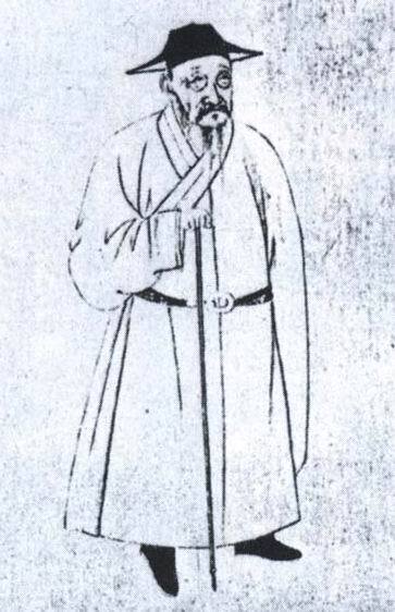 《元四学士图》中的虞集 