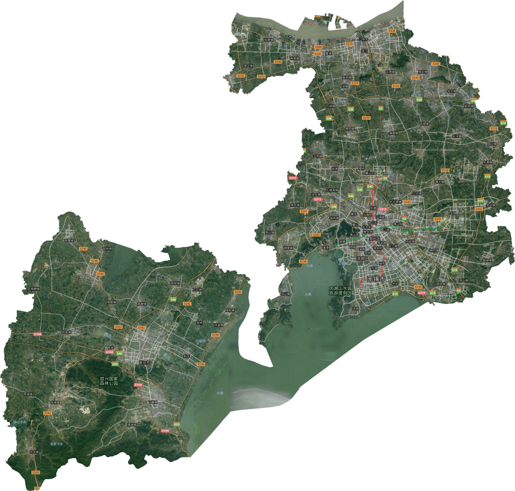 无锡市卫星图