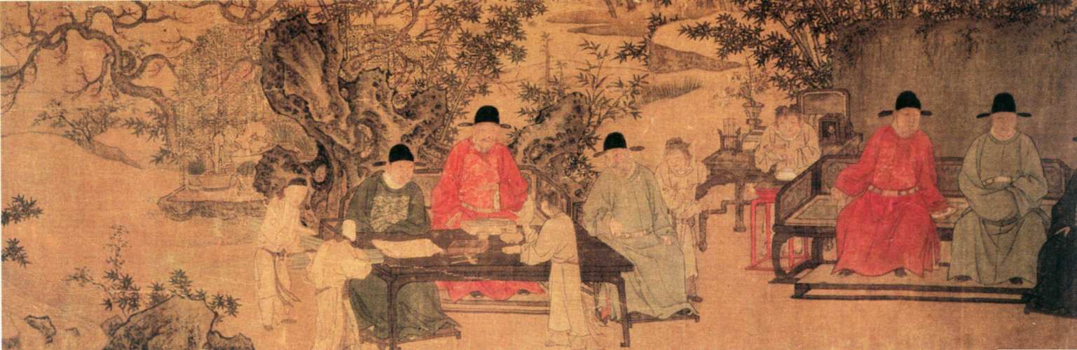 《杏园雅集图》局部
