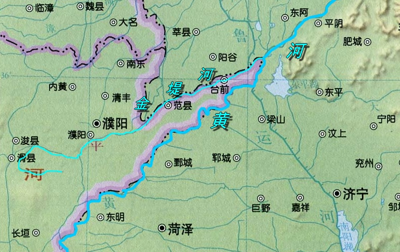 金堤河的位置及干流走向