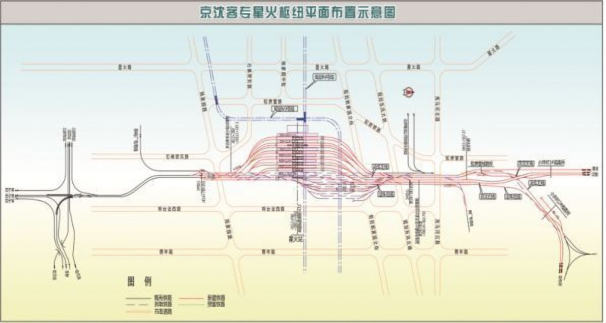 北京朝阳站站场分布图