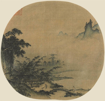湖畔幽居图(传夏圭作)