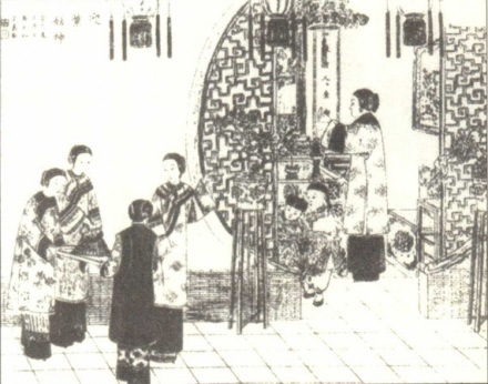 清《点石斋画报》之“迎紫姑神”图 
