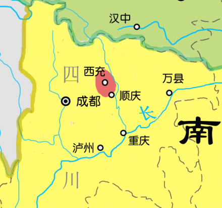 1646年南明军和大西军势力范围图