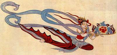 西夏飞天壁画 