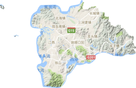 旅顺口区地形图