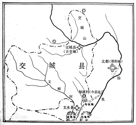 唐初交城县政区图（《交城县志》载）