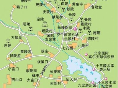 明十三陵的分布图