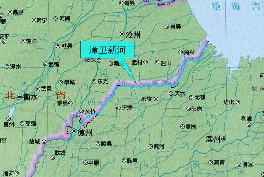 漳卫新河的位置及干流走向