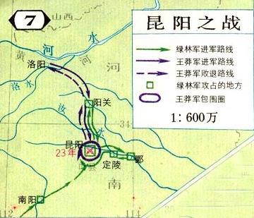 昆阳之战示意图