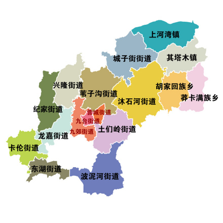 九台区行政区划图