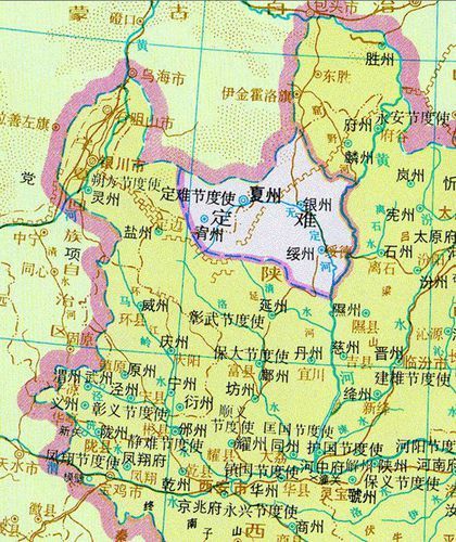五州局势（粉红色部分）