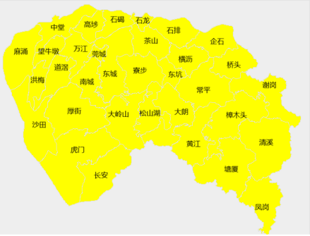 东莞市行政区划简图