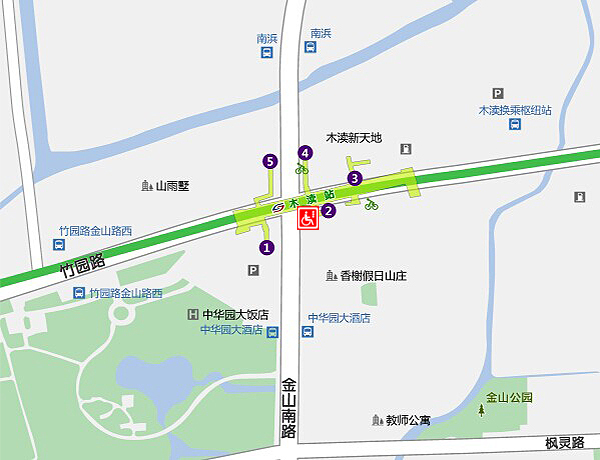 木渎站出入口信息图