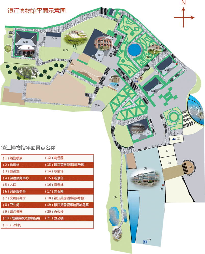 镇江市博物馆平面示意图