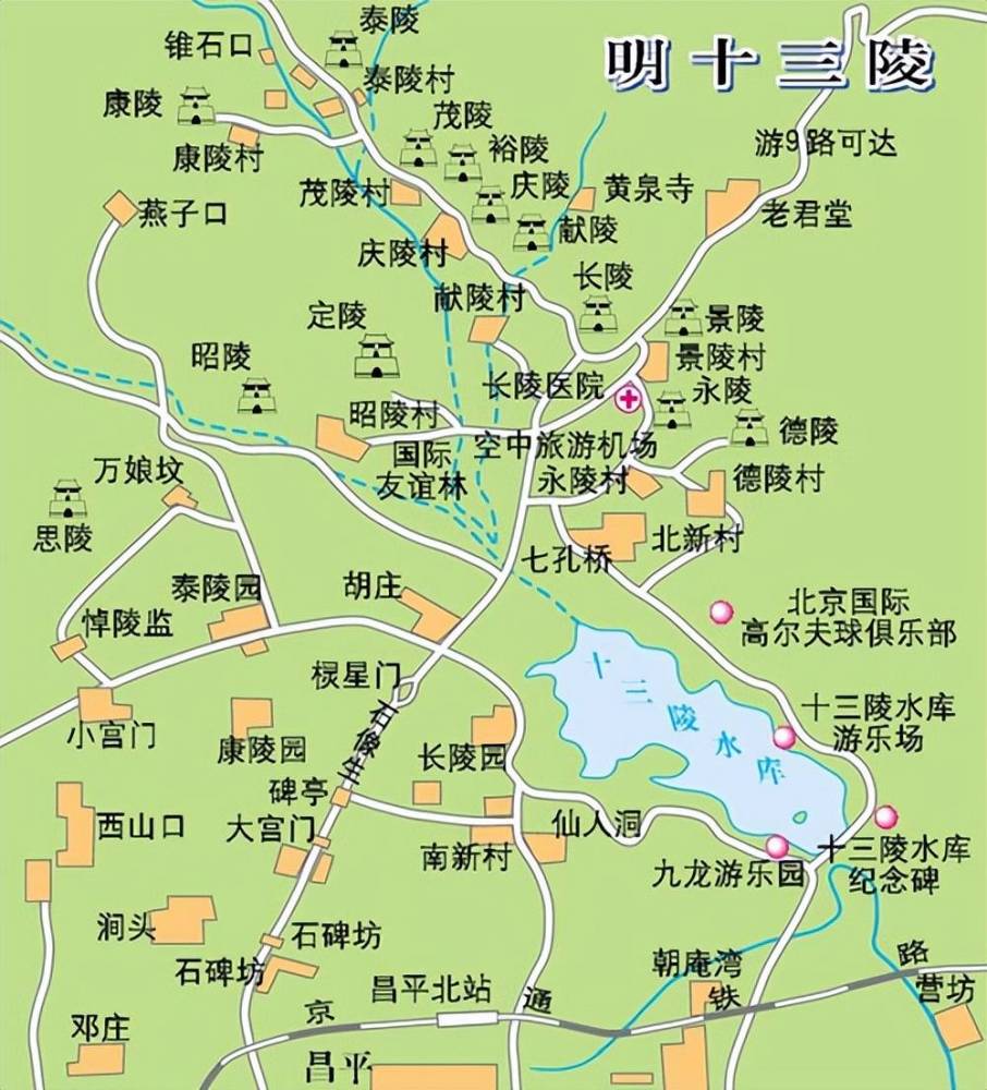 明献陵在十三陵中的地理位置