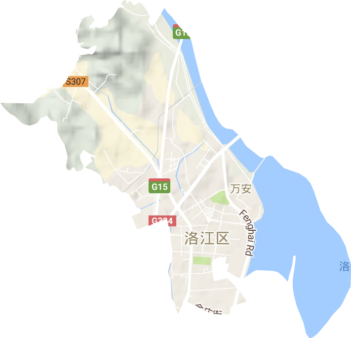 万安街道地形图