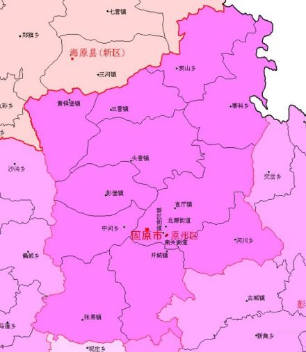 原州区行政区划图