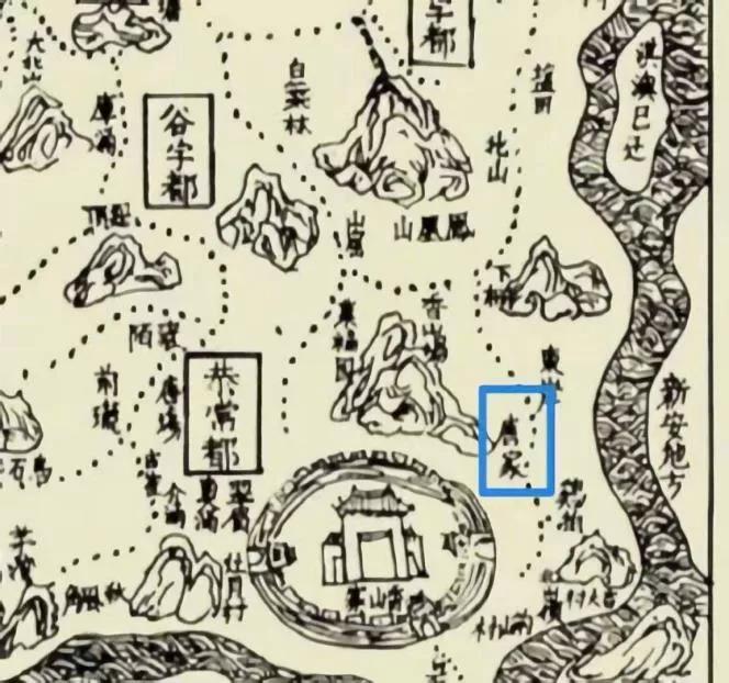 清康熙十五年（1750）地图上的唐家（来源：清康熙《香山县志