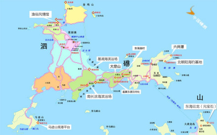 嵊泗列岛旅游景区地图 