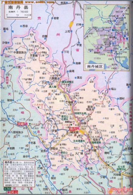 南丹县地图