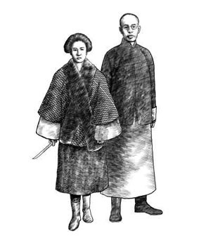 秋瑾与徐锡麟造像